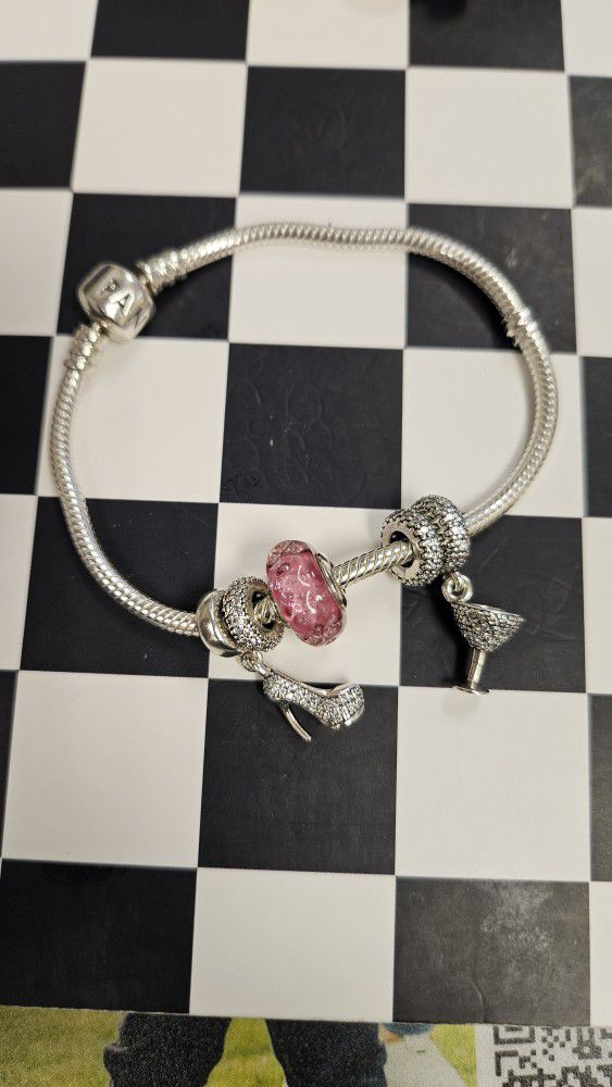 Authentic Pandora Charm Bracelet And Charms 
