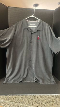 Tommy Bahama 100% Silk L.A. Angels Baseball Shirt