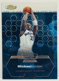 2002-03 Topps Finest Michael Jordan #100 Wizards Bulls Basketball Card HOF GOAT