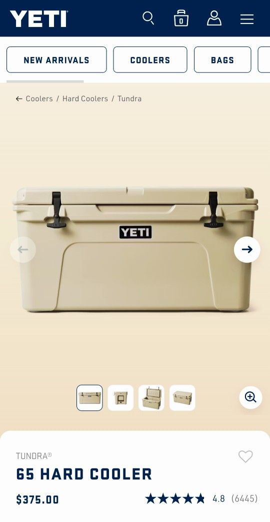 Yeti Tundra 65 Cooler NEW