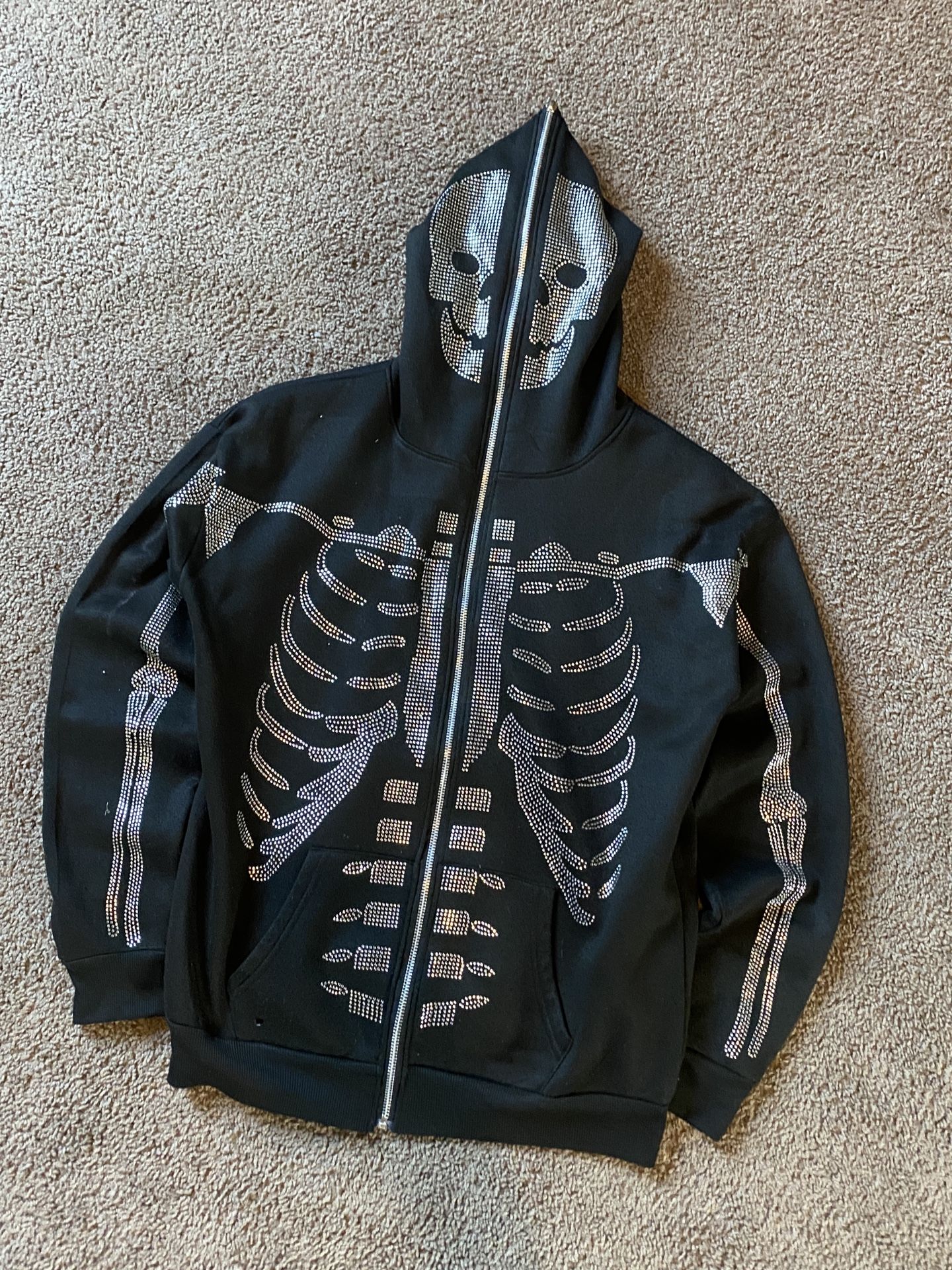 Skeleton Zip Up Hoodie 