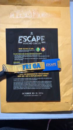 Escape GA Ticket Friday
