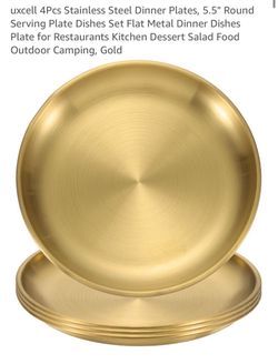 5” stainless steel gold plates