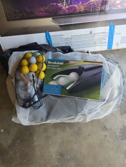 Golf net and putting cup