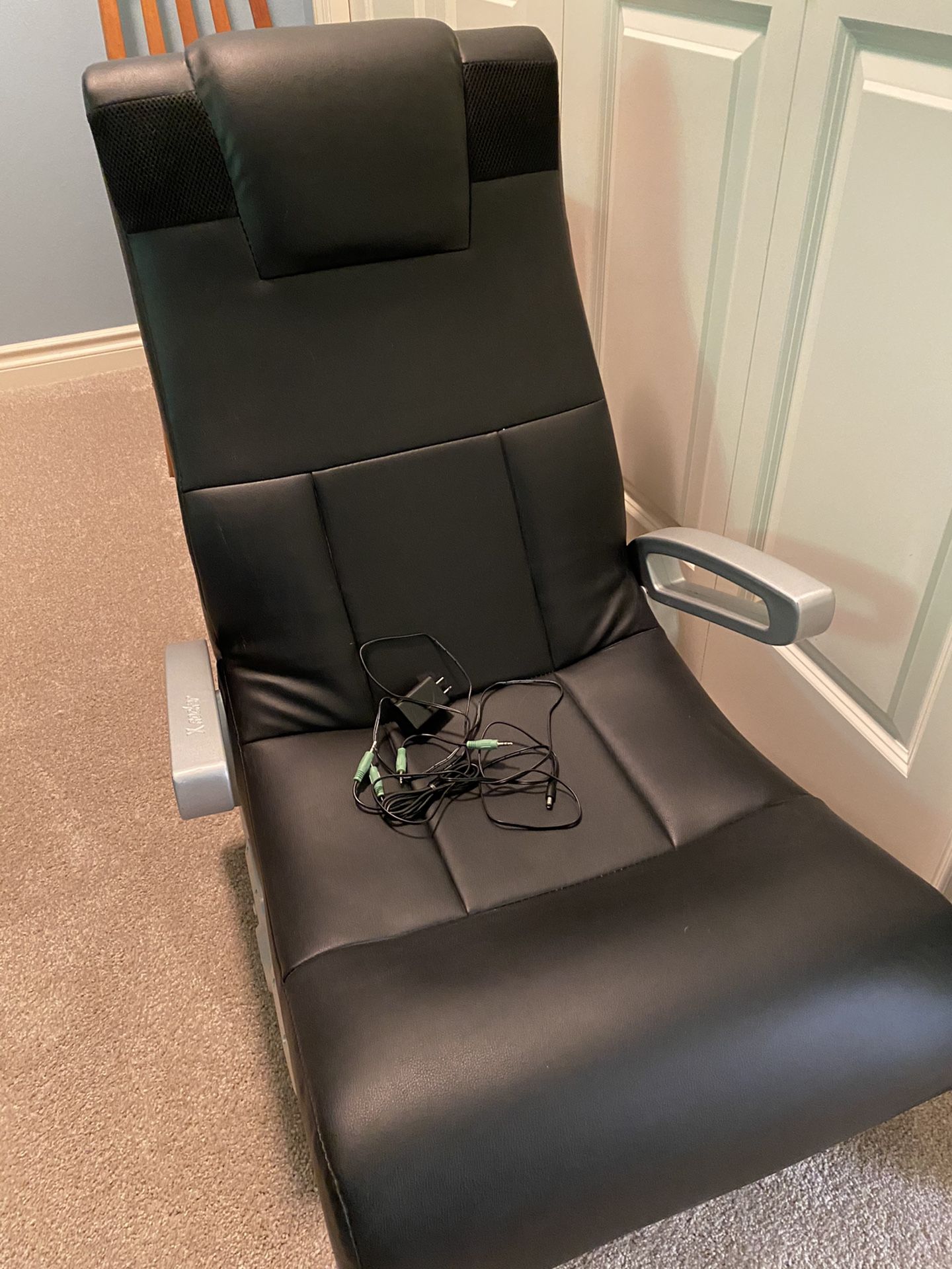 Gaming chair with built in speakers.