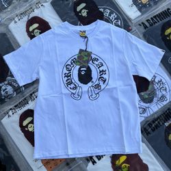 White Chrome Hearts Bape Shirt All Sizes