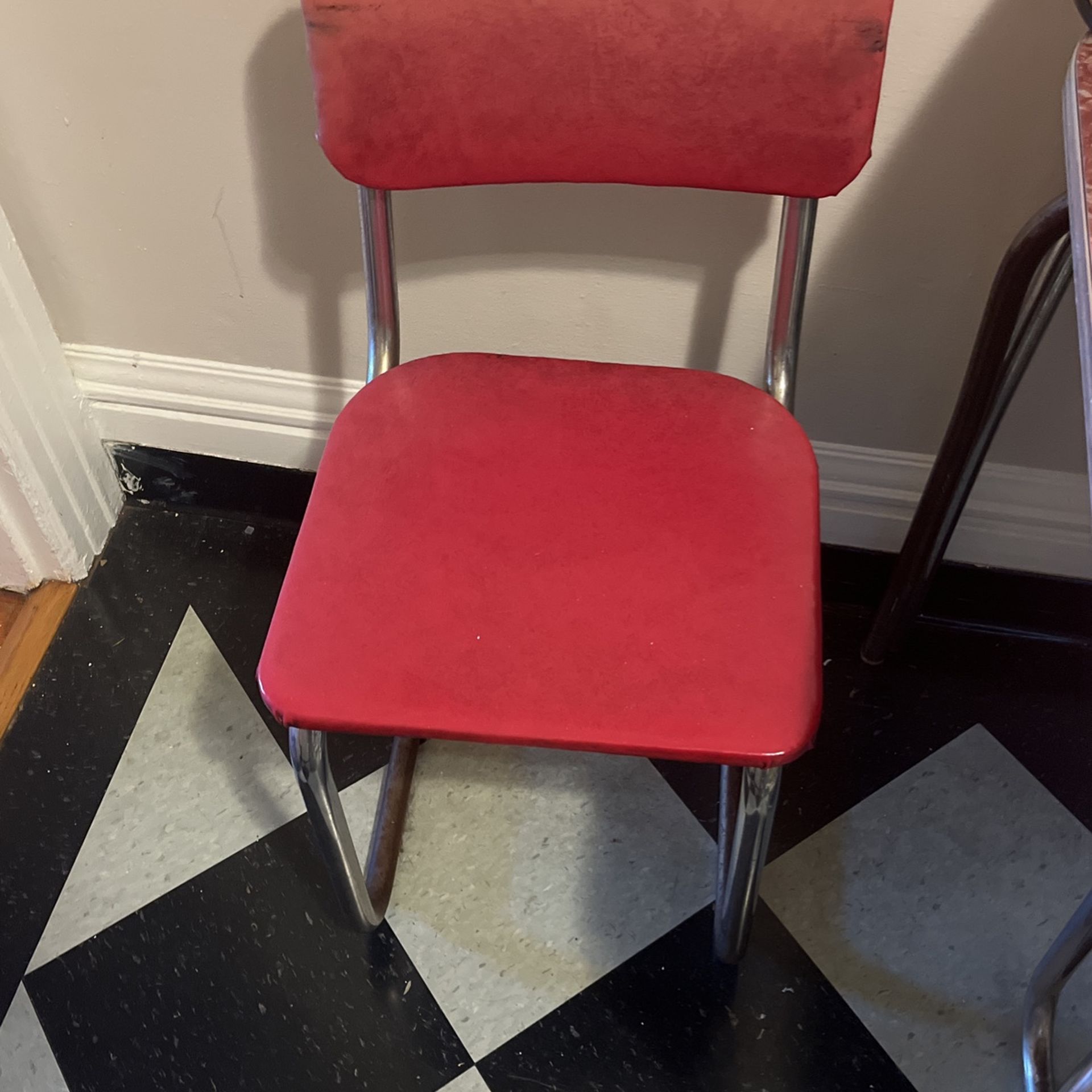 1950’s Formica red table with 4 original matching chairs for Sale in ...