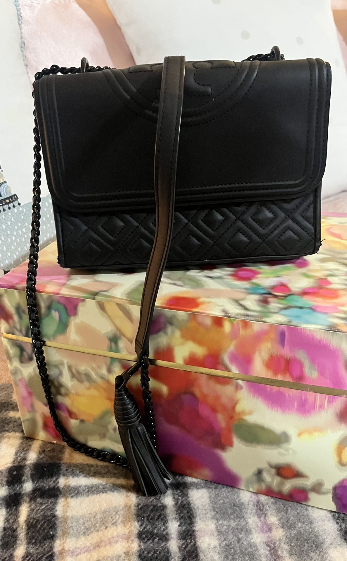 Tory Burch Fleming Quilted Leather Shoulder Bag