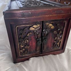 Jewelry Box Hand Carved Wooden