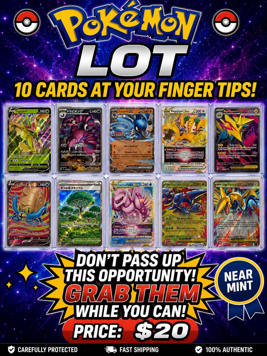 Pokémon Card Lot – 10 Cards – Selling as a Lot Only – $20