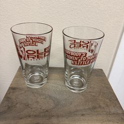 Ole’ Red Beer Glass- Set of 2