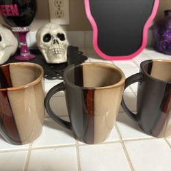 3 Large Coffee Cups