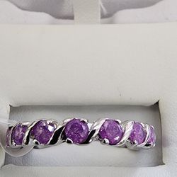 Ring-Lab Created Lavender Ice Crystal