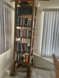 Large 7 Ft Custom Handmade Rustic Wooden Bookshelf/Display shelf
