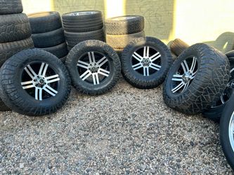 RIMS 35X12.50R18...6 LUGS FIT CHEVY SILVERADO YUKON TAHOE SUBURBAN NISSAN TITAN DENALLI NISSAN ARMADA TOYOTA TACOMA