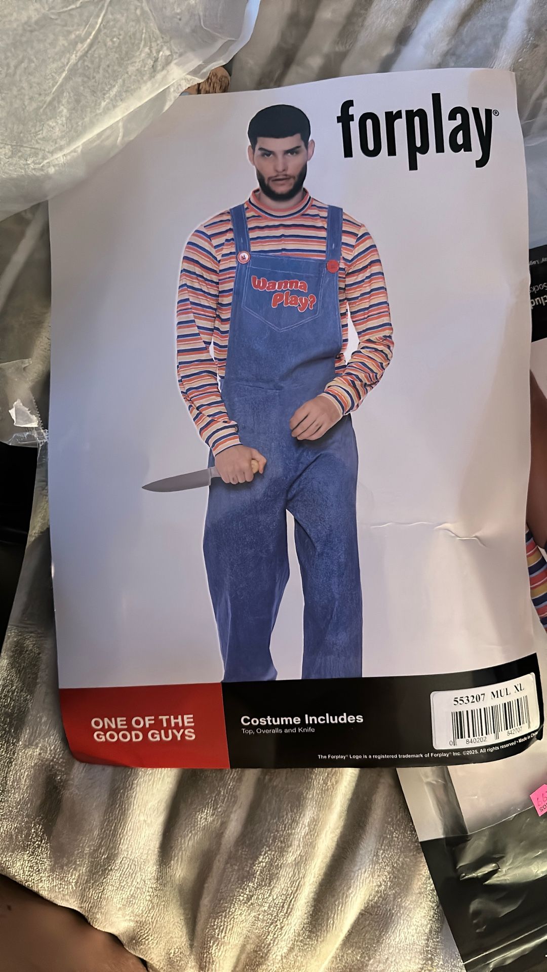 Men’s Chucky Halloween costume XL