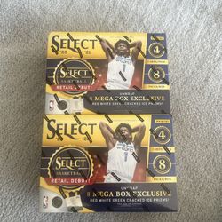 2020-2021 Panini Select NBA Basketball 2X MEGA Boxes - *Brand New Sealed*