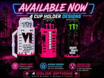 GTA VI 3D Printed Energy Drink Cup Holder