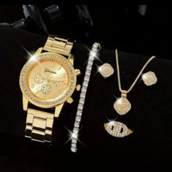 Geneva Watch Jewelry Set 