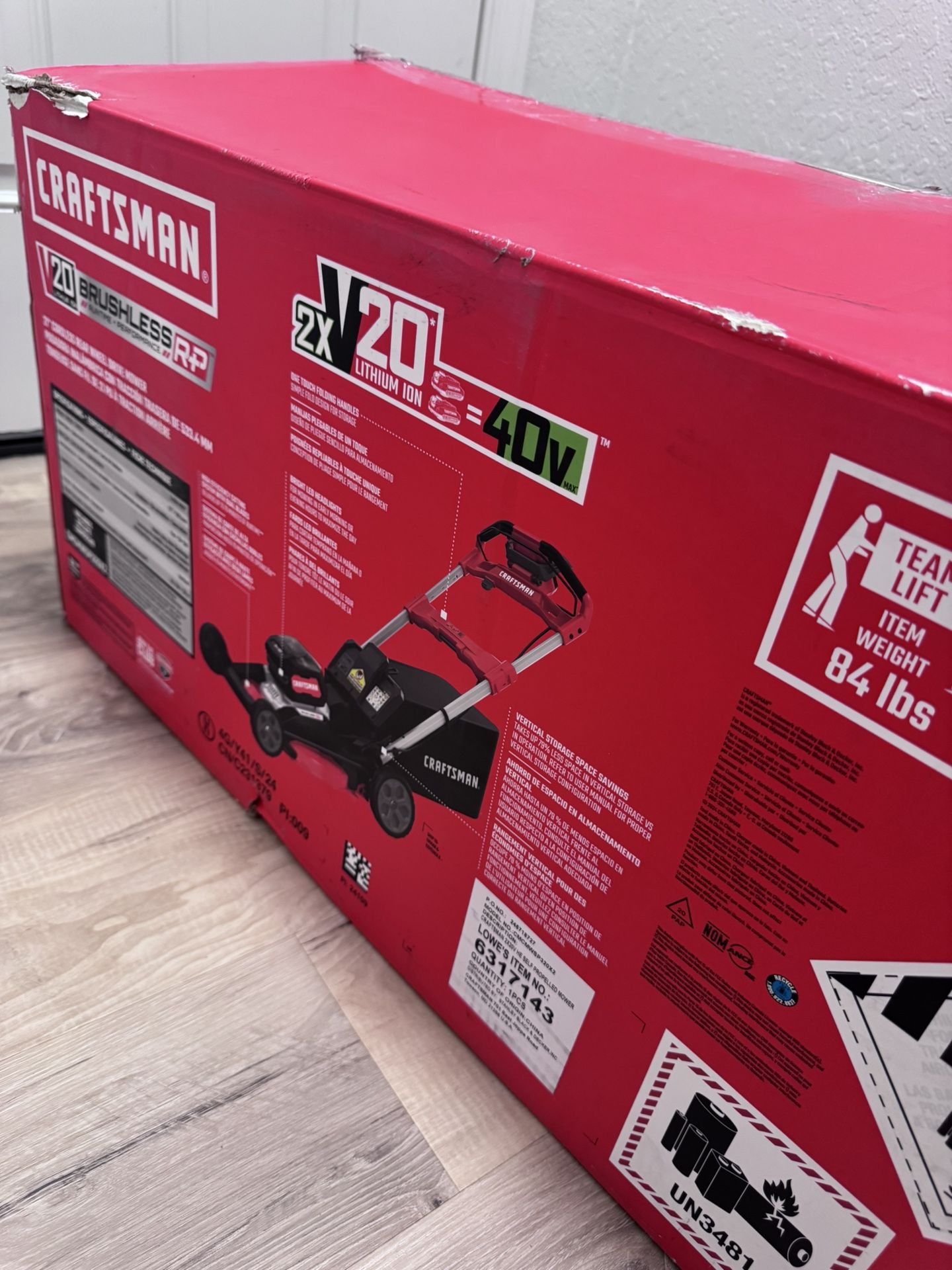 CRAFTSMAN 2xV20 20-volt, Max 21-in Self Propelled Battery Walk Mower with 9 Ah Battery Included