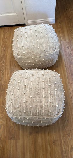 Set of Two Poufs
