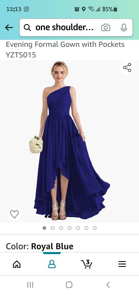 One Shoulder Bridesmaid / Dama Dress