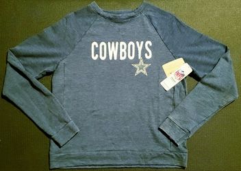 WOMAN'S DALLAS COWBOYS Pullover Scholar LS Top (LARGE)