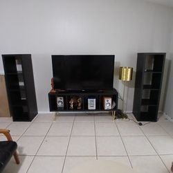 IKEA cube storage hack. Black Entertainment Center