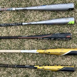 Youth 5 Baseball Bats And Helmet All For $160