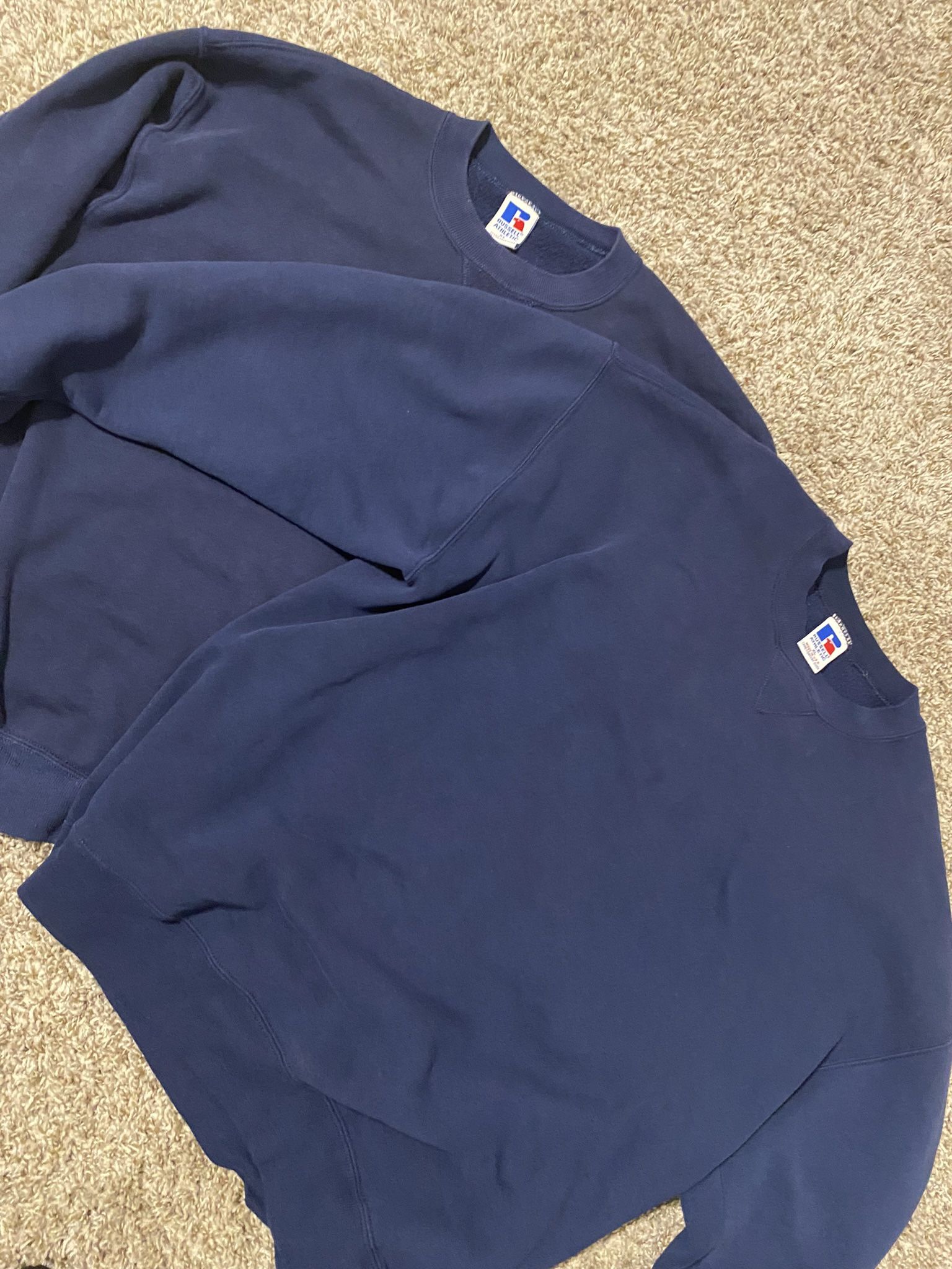 Vintage Russell Athletic Navy Blue Crewneck Sweatshirt