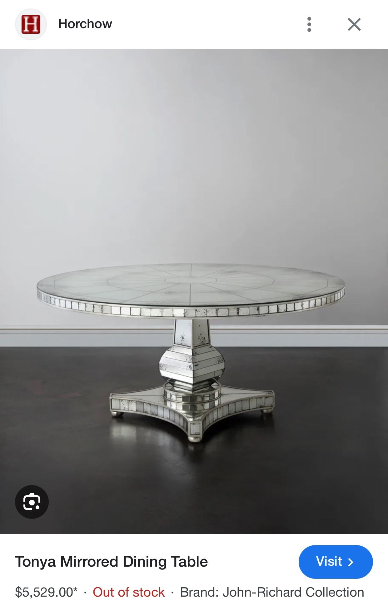 Designer Mirrored Dining Table