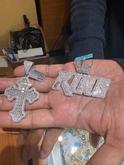 Lab diamond two pendant on sale