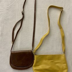 2 Small Leather Crossbody Purses