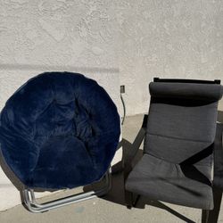 Free Chairs - Saucer Chair And IKEA Chair 