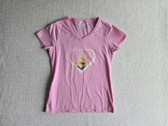 PORT & COMPANY Womens Kitty Graphics V-neck Tee