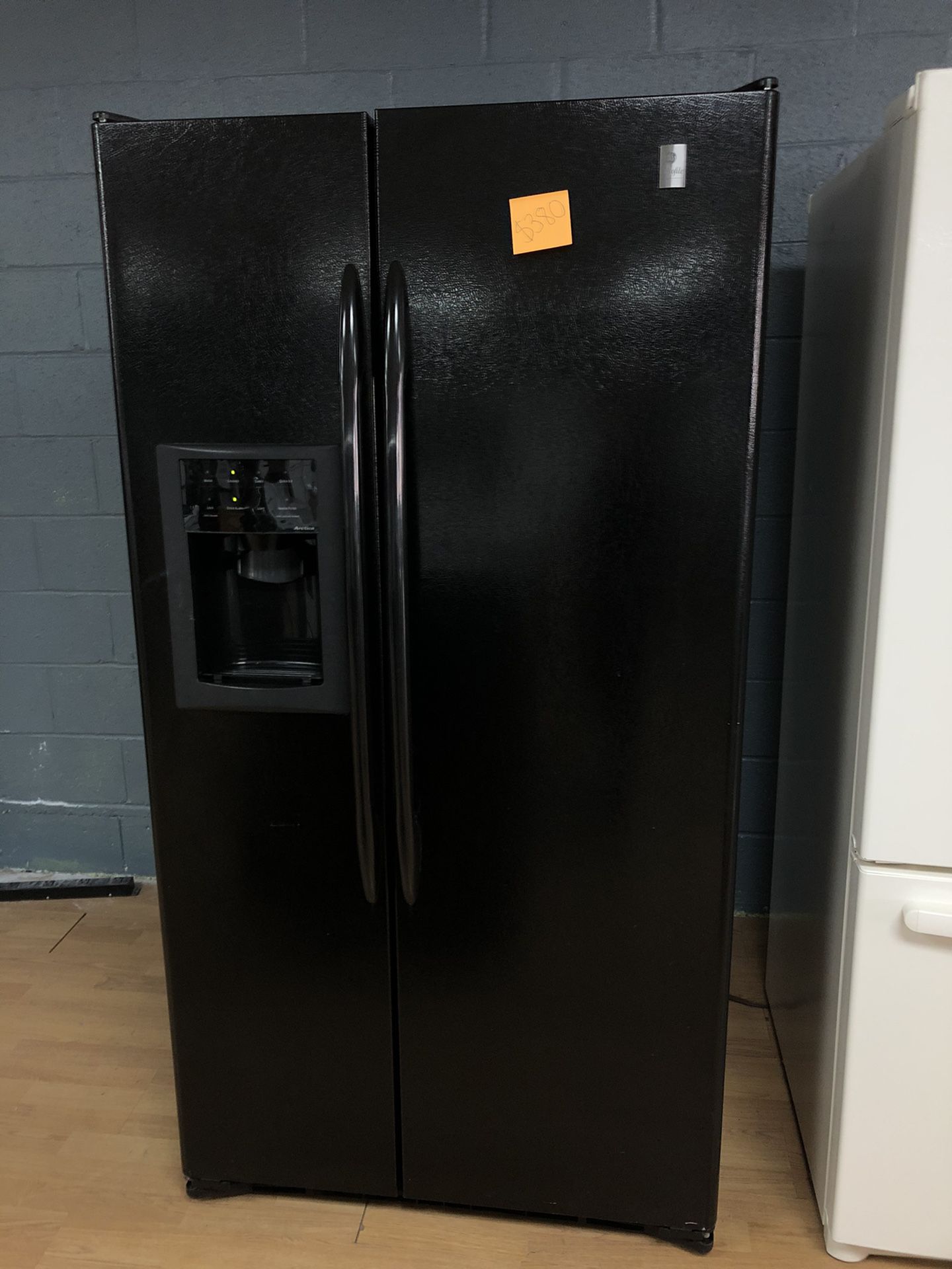 GE black side by side refrigerator