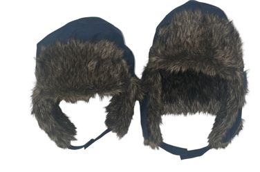LOT of 2 The Children’s Place Blue Navy Sherpa Winter Hats SZ: S-M 4-7 & L (8)