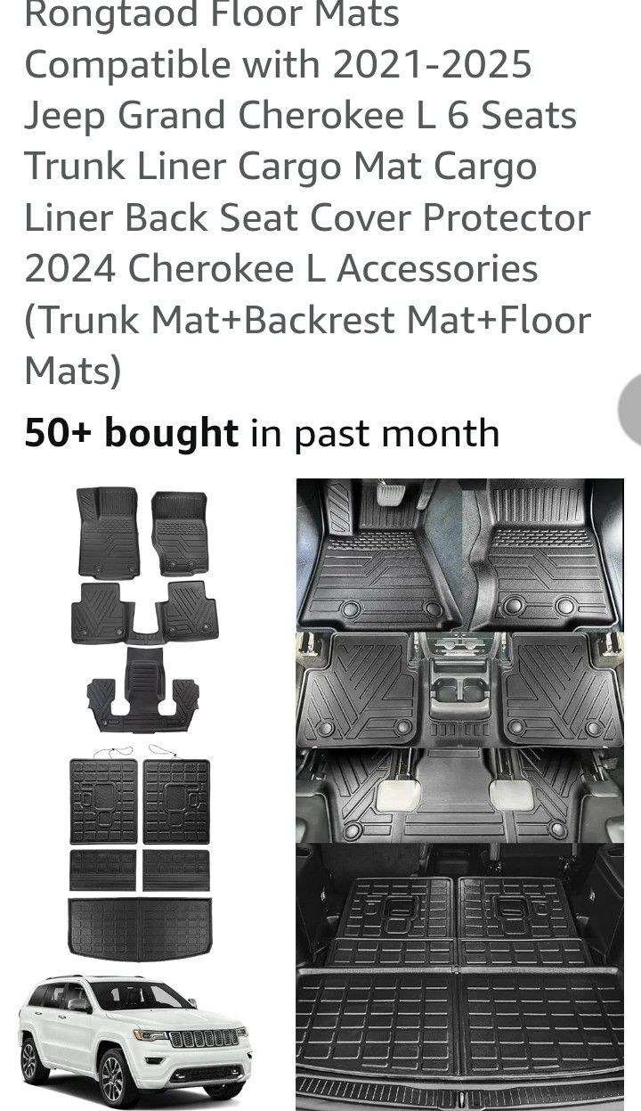 Rongtaod Floor Mats Compatible with 2021-2025 Jeep Grand Cherokee