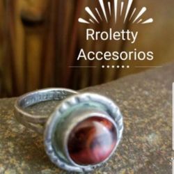 Sterling Silver 925 Ring With Carnelia Stone Vintage