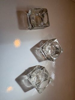 Set of 3 Glass Tealight Holders