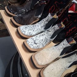 Botines De Piel De Pelo De Vaca 