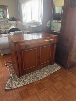 Wooden Sideboard Buffet Cabinet/roll table