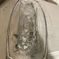 Mid Century Sterling Painted Serving Dish