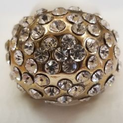 Ring Gold Plated With Foilback Stones 