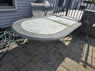 Great Escape nice Table And Chair Set With 2seat Glider summer is here
