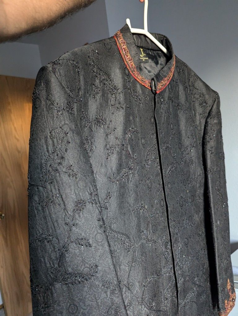 Men's Black Sherwani J.