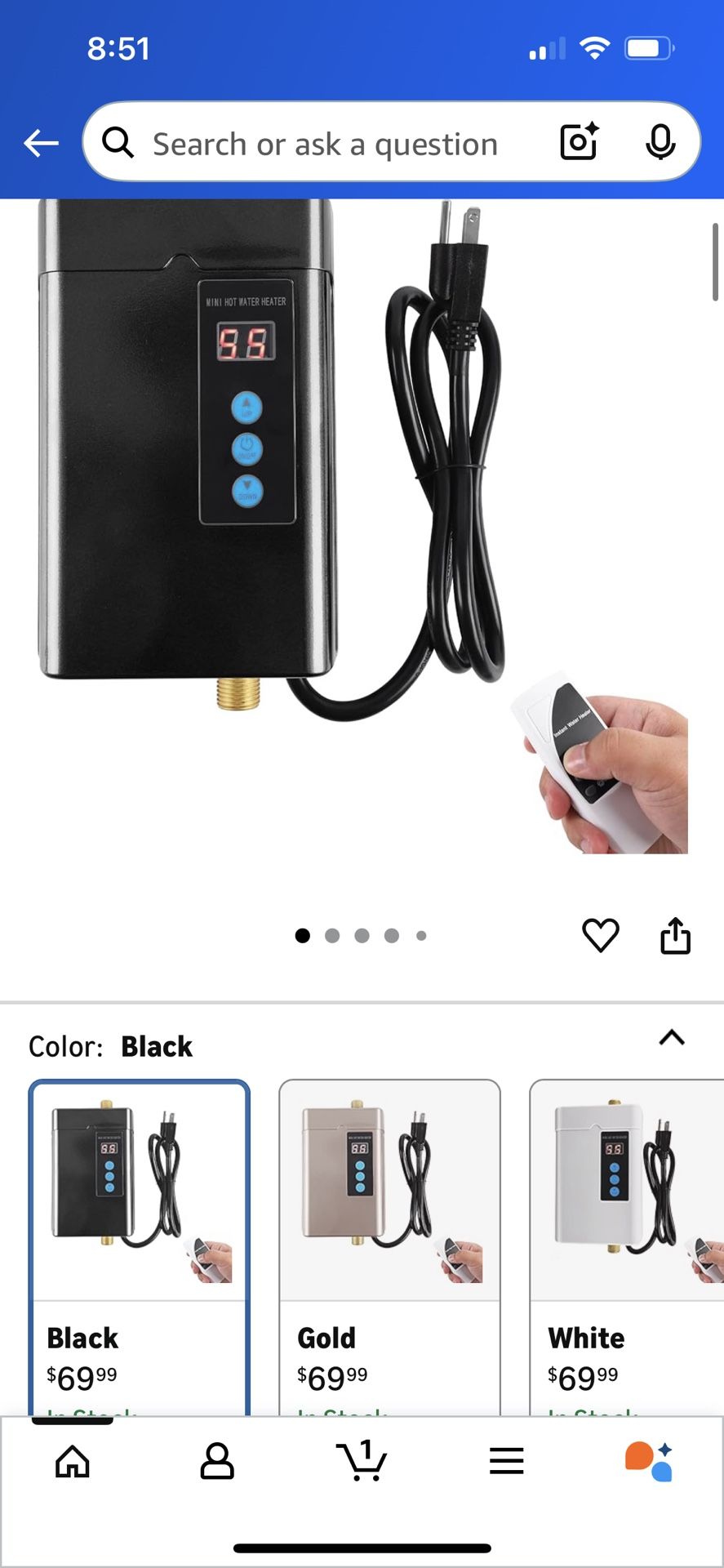 3000 W Water Heater