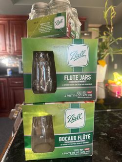 Ball flute jars 2 4 pack flute pints and one 4 pack mini