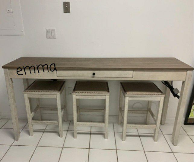 Skempton Counter Height Table and 3 Bar Stools // BRAND NEW 