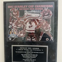 Detroit Red Wings 1996-97 Stanley Cup Plaque 